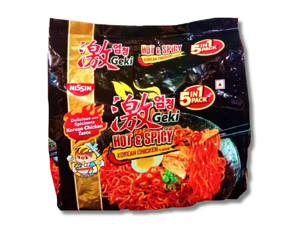 Nissin Hot Chicken Noodle Family Pack IN