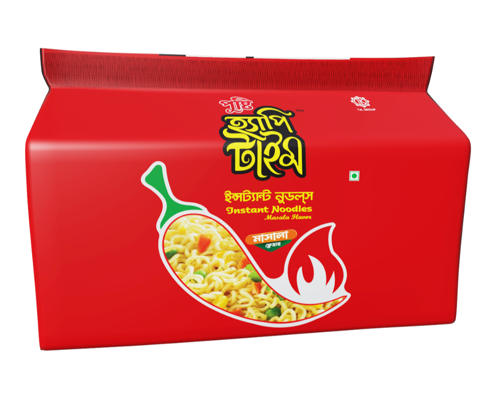 Pusti Happy Time Instant Noodles Masala 400gm (8Pcs)