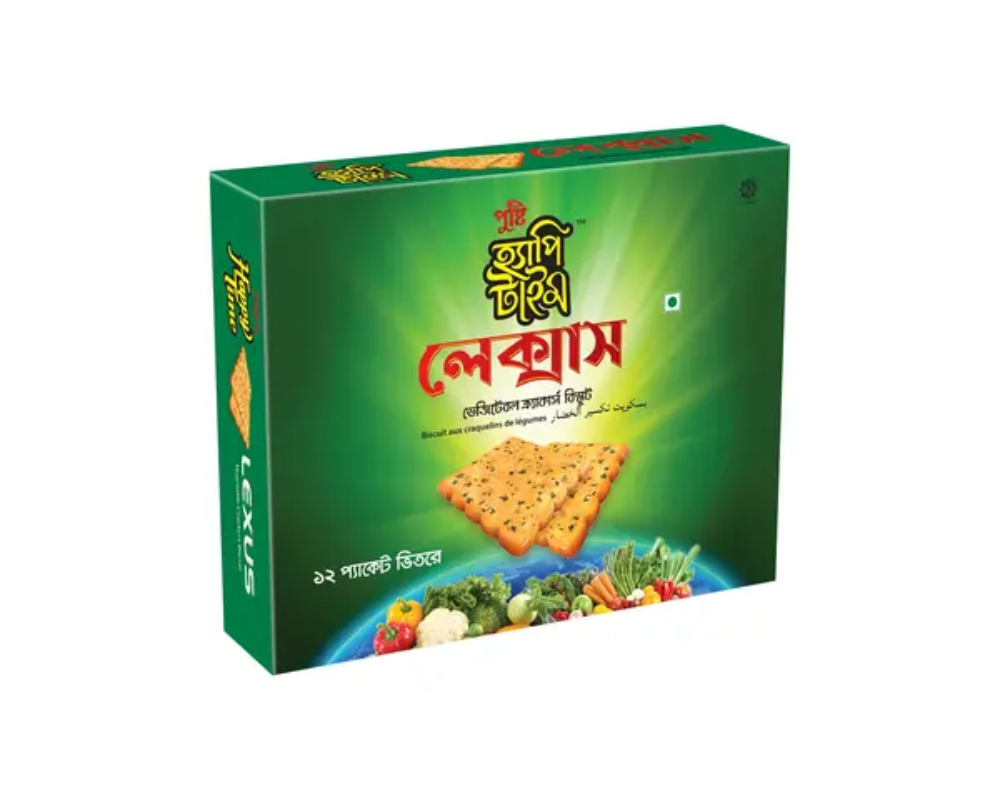 Pusti Happy Time Lexus Vegetable Crackers Biscuit 192gm (Buy2 Get1 Free)
