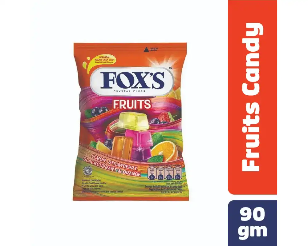 Fox's Crystal Clear Fruits Blackcurrant & Orange 90gm Indonesia
