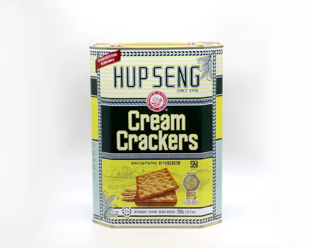 Hup Seng Cream Crackers 600(±)100gm Tin Malaysia