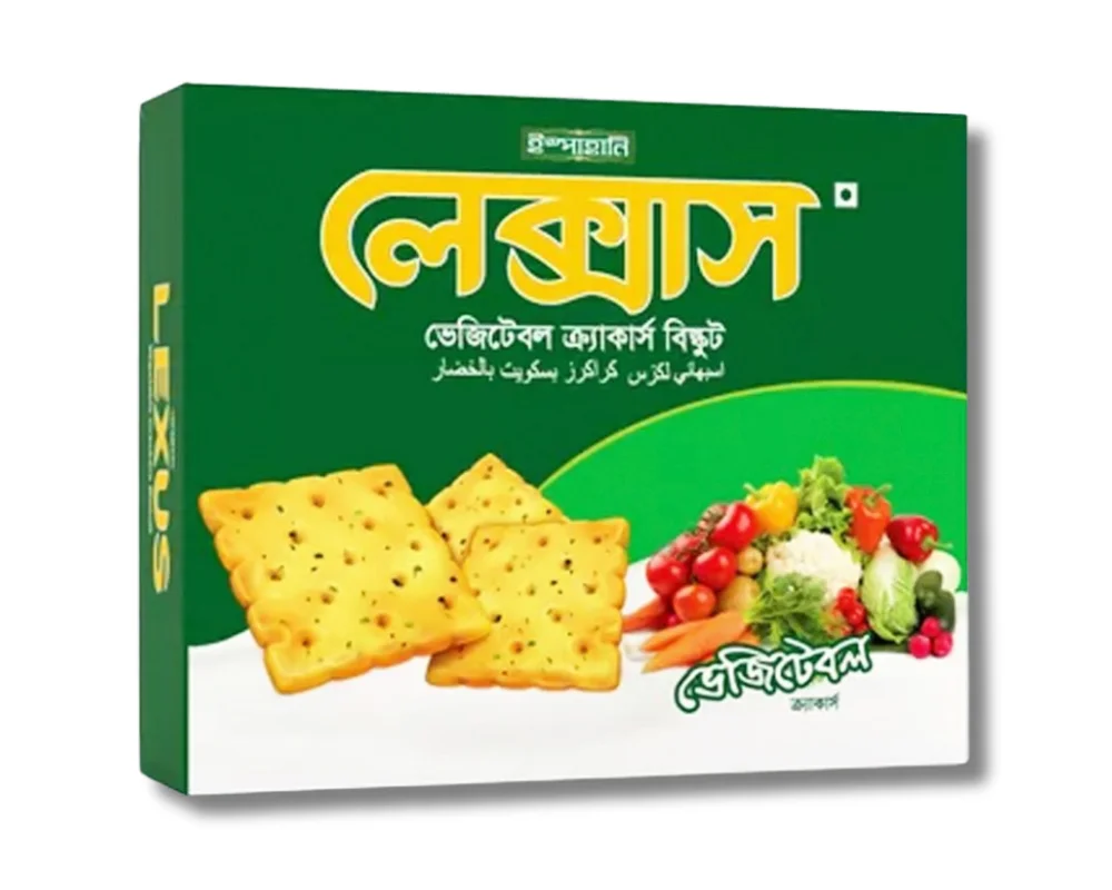 Ispahani Lexus Vegetable Crackers Biscuit 150(±30)gm