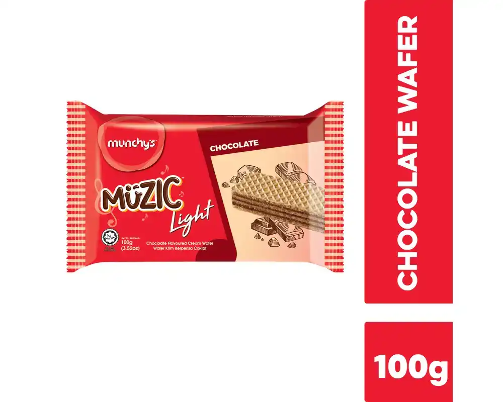 Munchys Muzic Light Chocolate Wafer 100gm