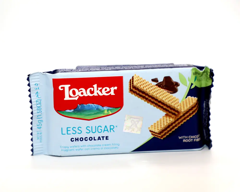 Loacker Less Sugar Chocolate Wafer 45gm