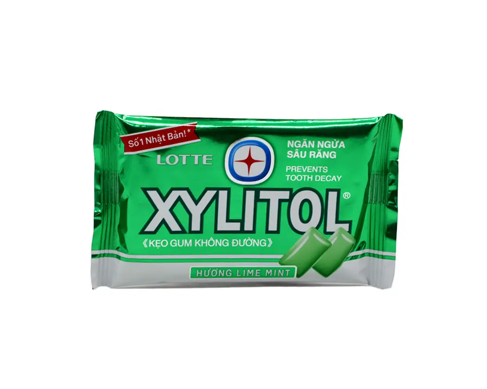 Lotte Xylitol Lime Mint Gum 11.6gm Viet Nam