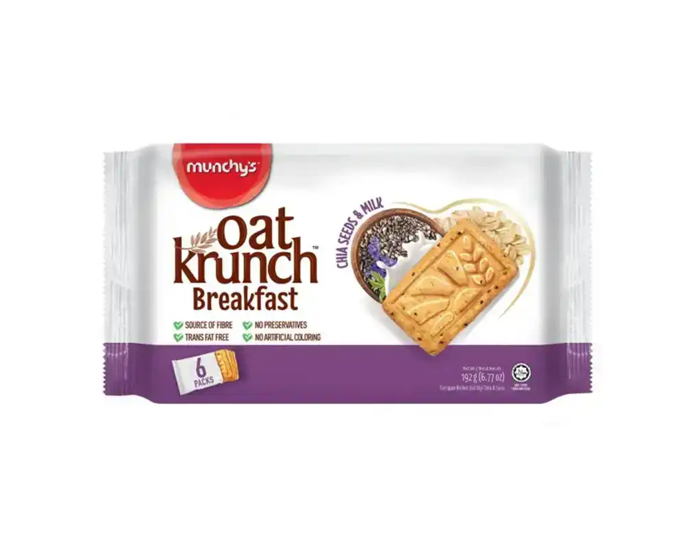 Munchys Oat Krunch Breakfast Chia Seeds & Milk 192gm