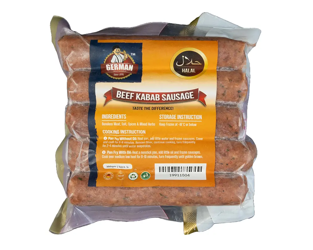German Butcher Beef Kabab Sausage 300gm/5pcs