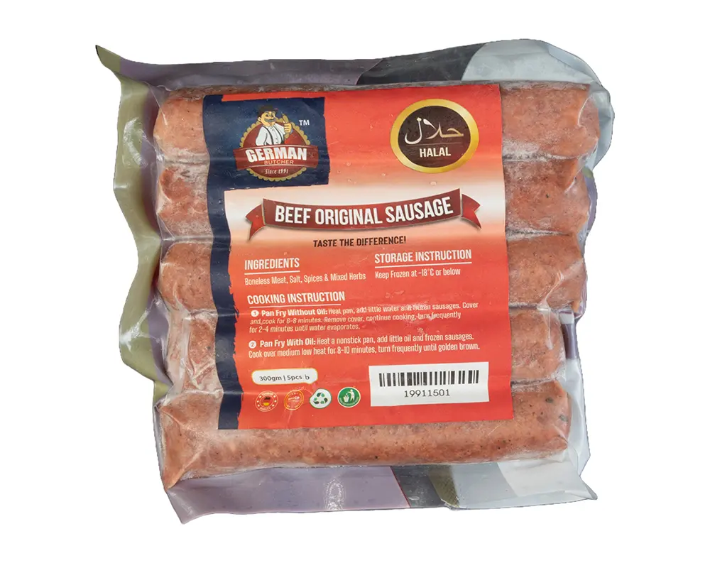 German Butcher Beef Original Sausage 300gm/5pcs