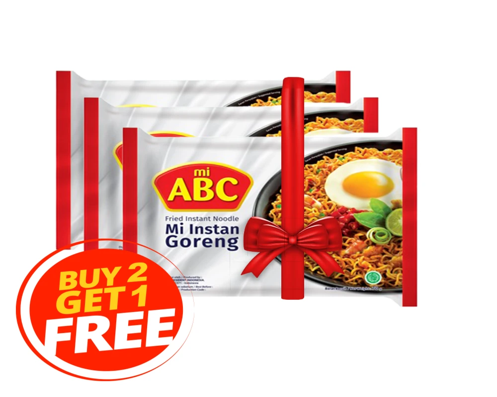 MI ABC Instant Goreng Chicken Noodle 70gm Indonesia (Buy2 Get1 Free)