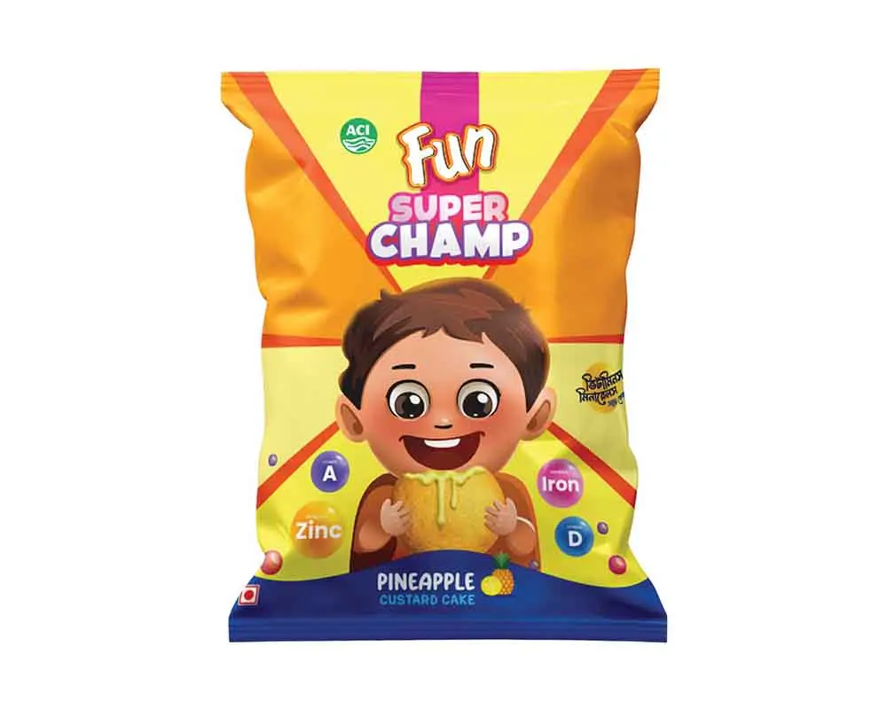 Fun Super Champ Pineapple Custard Cake 18gm
