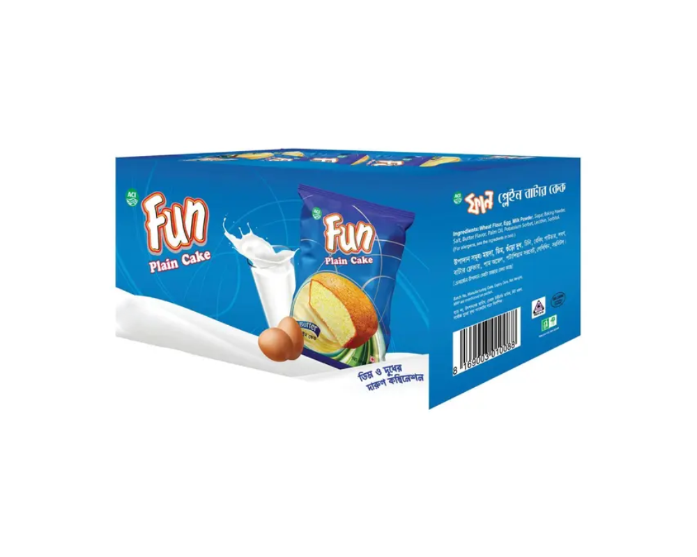 Fun Butter Plain Cake 18Pack 198gm