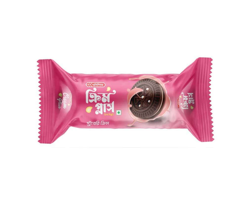 Olympic Cream Plus Strawberry Biscuit 40gm