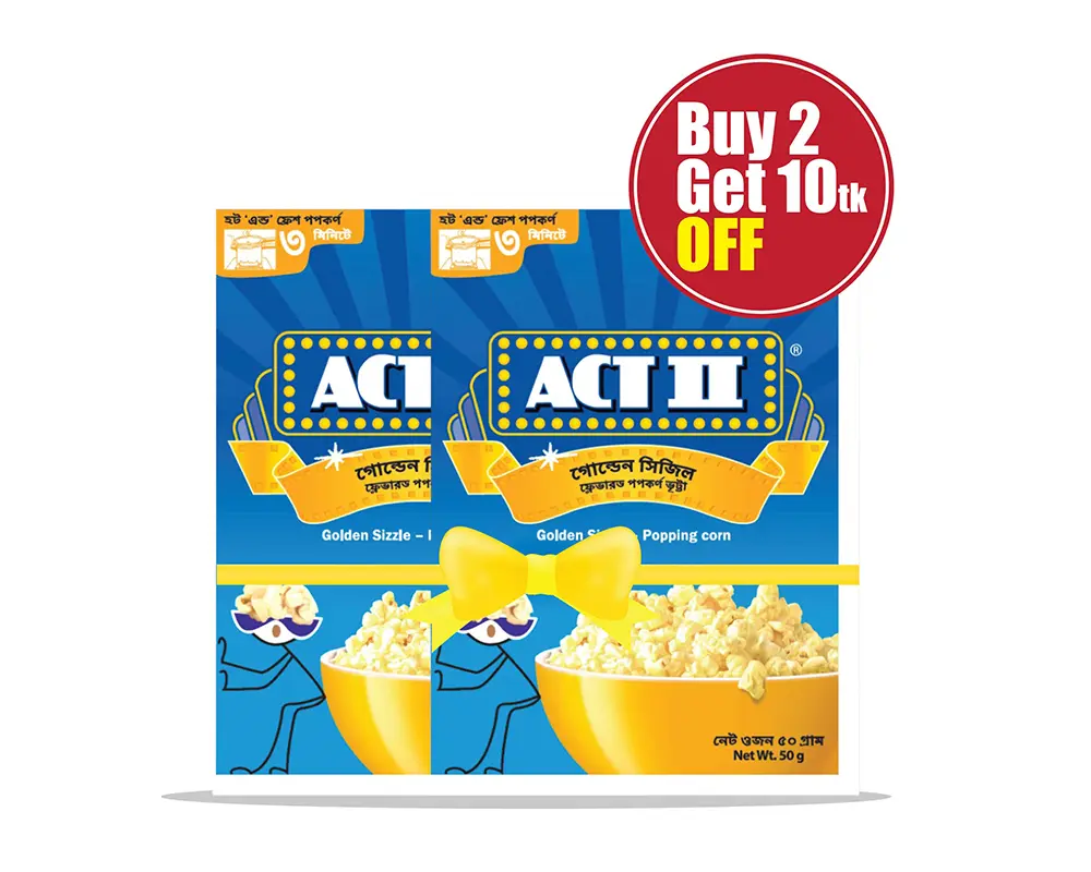 ACT II IPC Golden Sizzle 50gm (Buy2 Save 10 tk) India