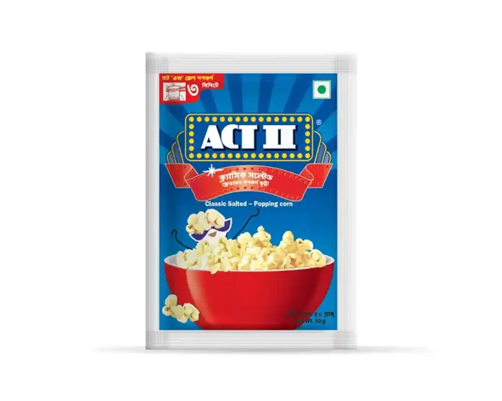 ACT II Instant Popcorn Classic Salted 50gm (Buy2 Save 10 tk) (India)