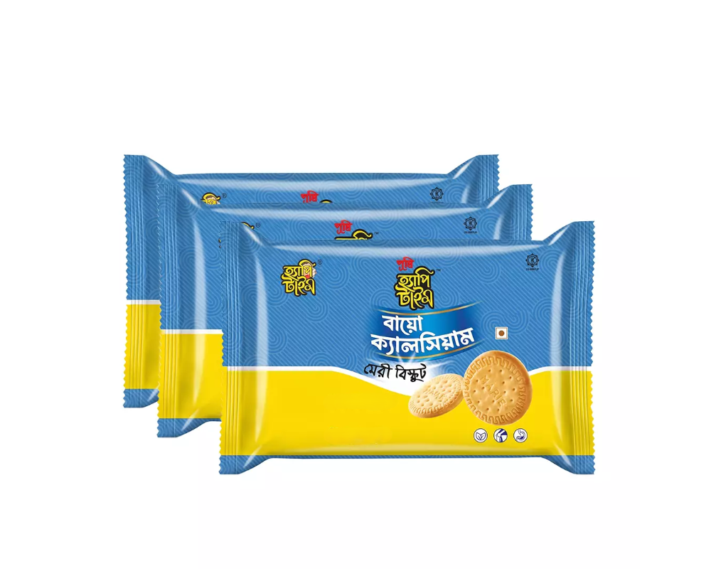Pusti Happy Time Bio Calcium Marie Biscuit 180gm (Buy2 Get1 Free)