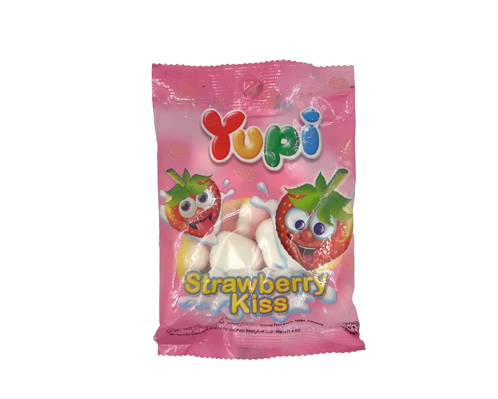 Yupi Strawberry Kiss Candy 40gm ID