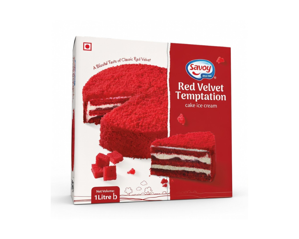 Savoy Red Velvet Temptation Cake Ice Cream 1Ltr.