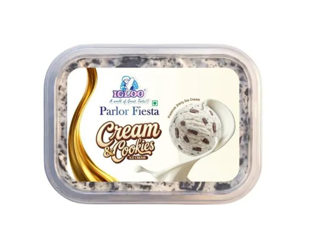 Igloo Parlor Fiesta Cream & Cookies Ice Cream 1Ltr.