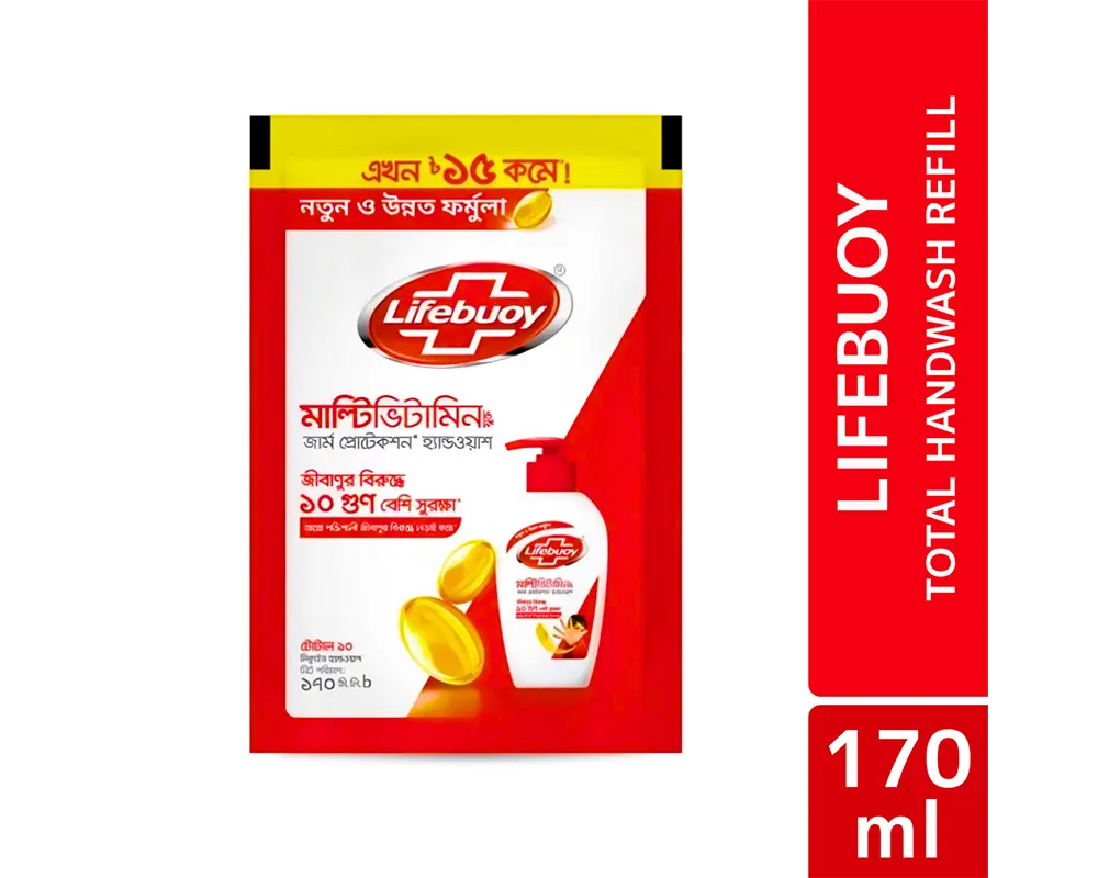 Lifebuoy Total 10 Hand Wash 180(±)10ml Refill