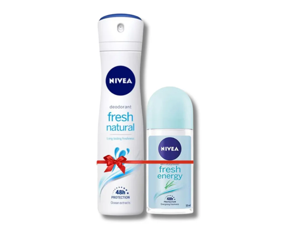 NIVEA Body Spray + Roll On Woman (Save 81 tk)