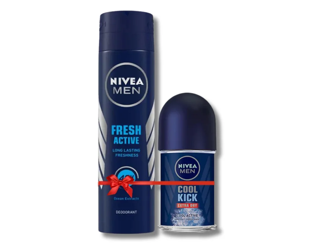 NIVEA Body Spray + Roll On Man (Save 81 tk)