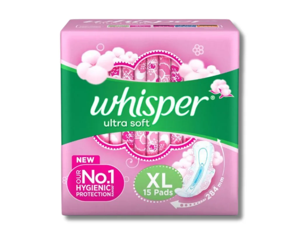Whisper Ultra Soft Air Fresh 15Pads (XL+)