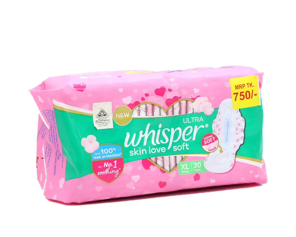 Whisper Ultra Soft 30Pcs Pads (XL)