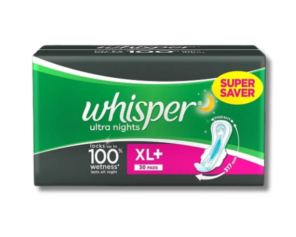 Whisper Ultra Bindazzz Nights 30Pads (XL+)