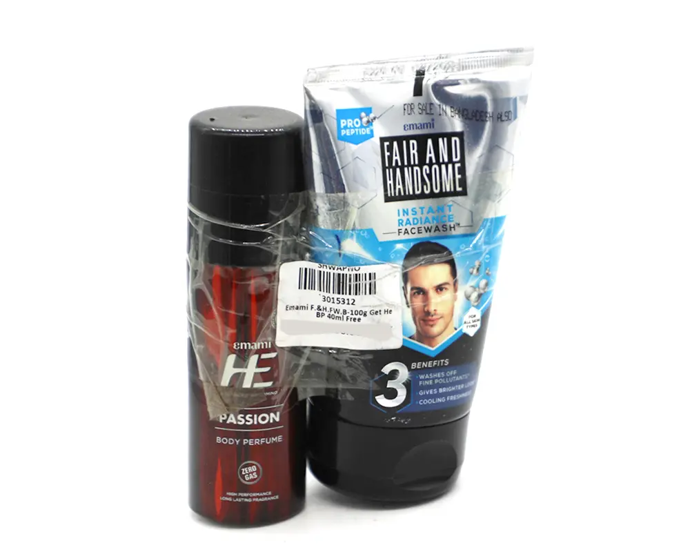 Emami Fair and Handsome Face Wash 100gm (Buy1 Get He BP 40ml Free)