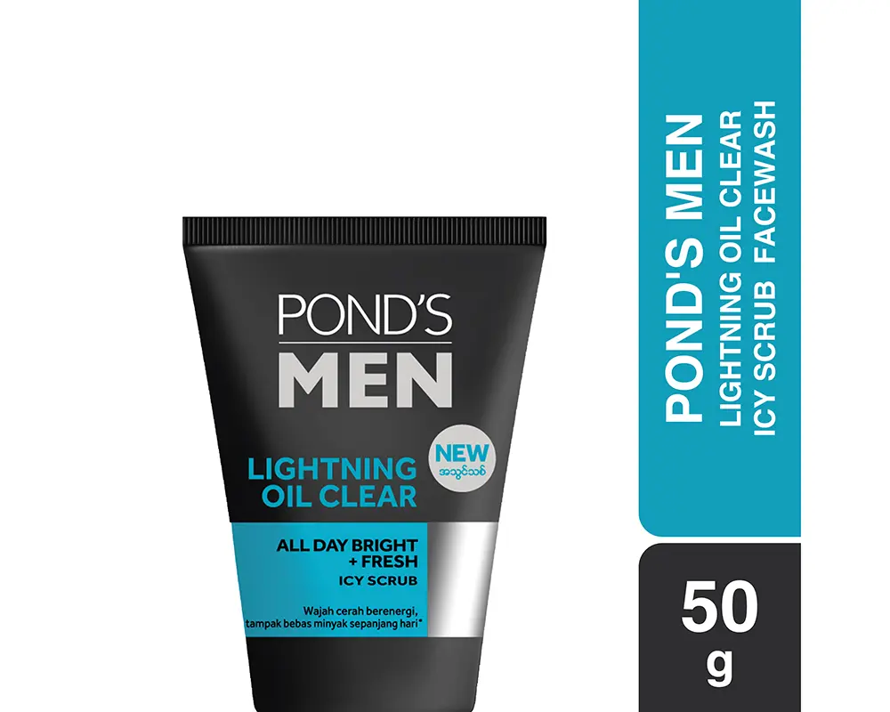 POND'S Men Lightning Oil Clear Icy Scrub 50gm