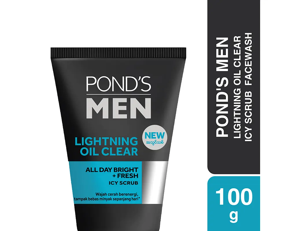 POND'S Men Lightning Oil Clear Icy Scrub 100gm