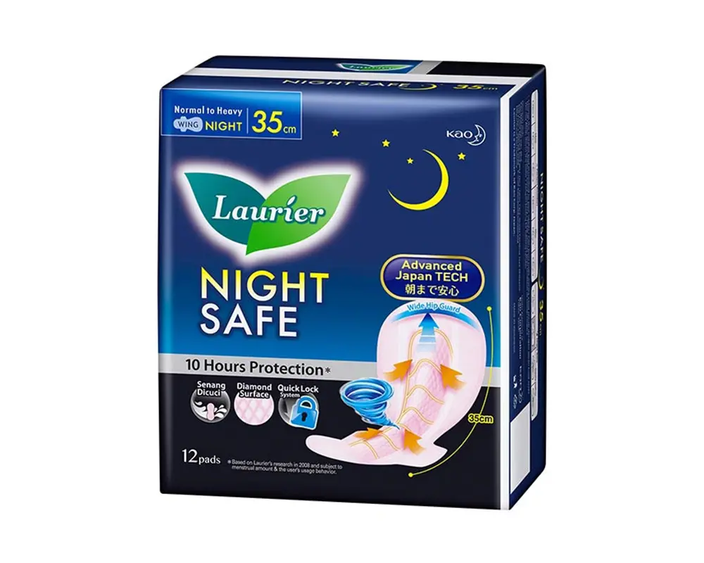 Laurier Night Safe 35cm 12 Pad