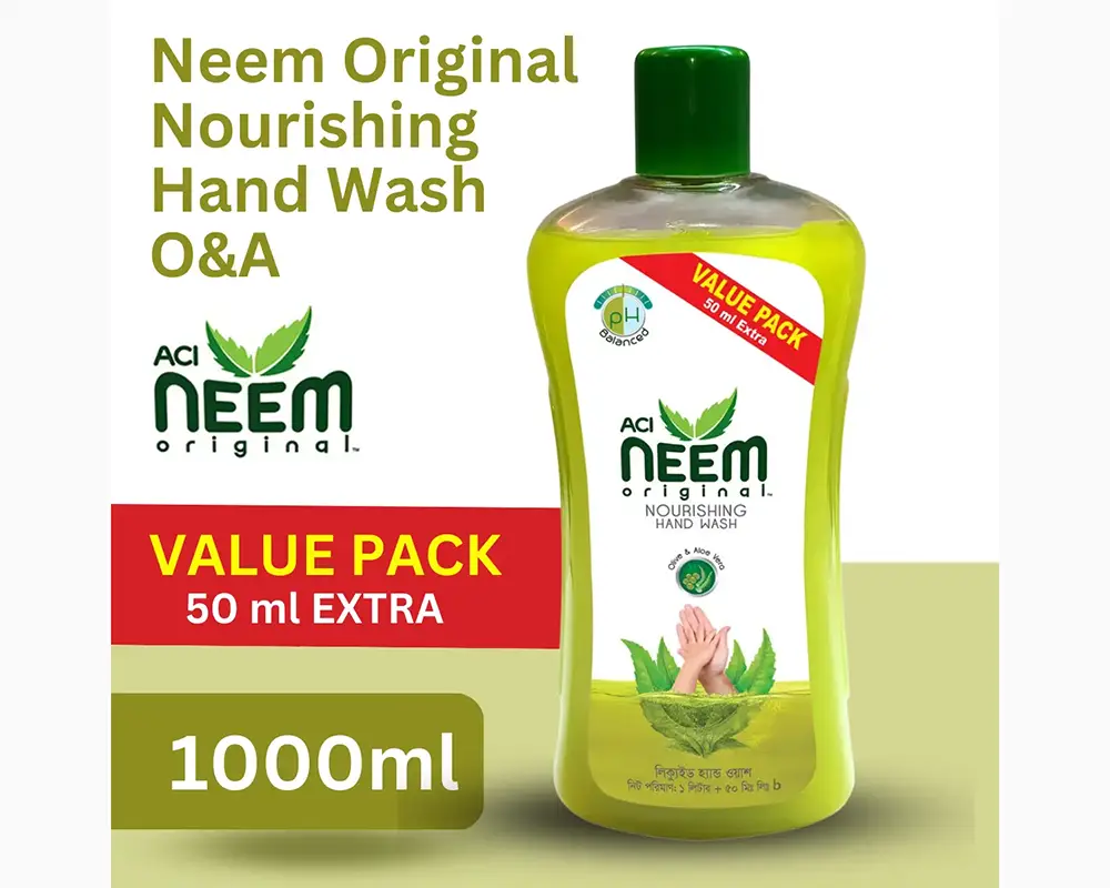 Neem Hand Wash Olive & Aloe Vera 1Ltr.+50ml Ext.