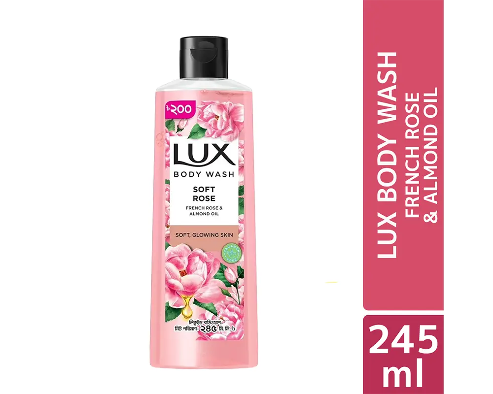 LUX Body Wash Soft Skin French Rose & Almond Oil 245ml