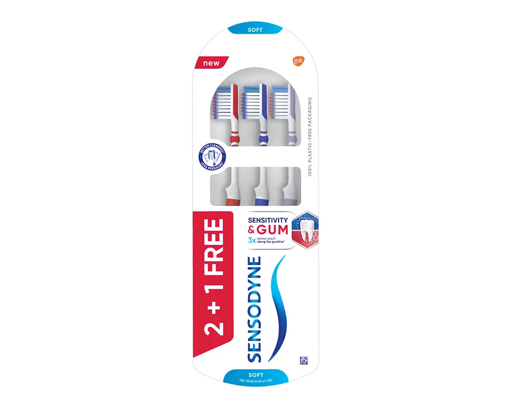 Sensodyne Sensitivity & Gum Toothbrush (2+1)