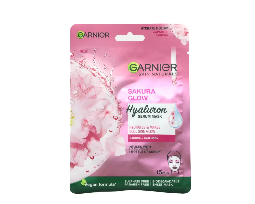 Garnier Sakura Glow Serum Mask 28gm