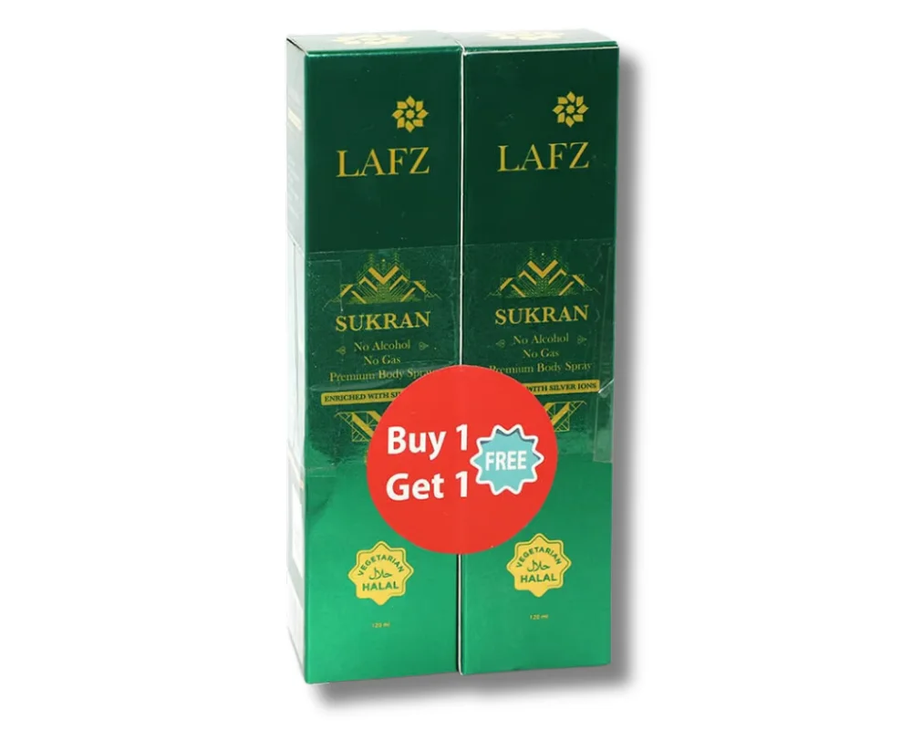 Lafz Sukran Premium Body Spray 120ml (Buy1 Get1 Free)