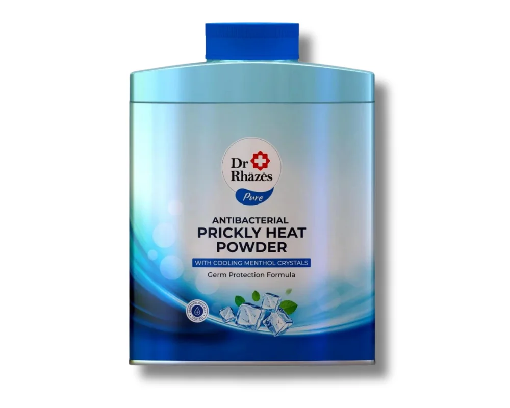 Dr. Rhazes Antibacterial Prickly Heat Powder 150gm India (Buy1 Get1 Free)