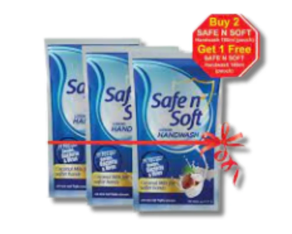 Safe N Soft Hand Wash 180ml (Buy2 Get1 Free) (Pouch)