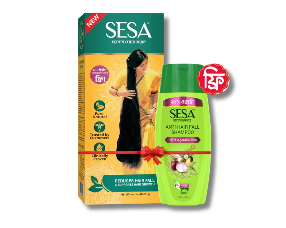 Sesa Hair Oil 200ml (Buy1 Get100ml Shampoo Free)