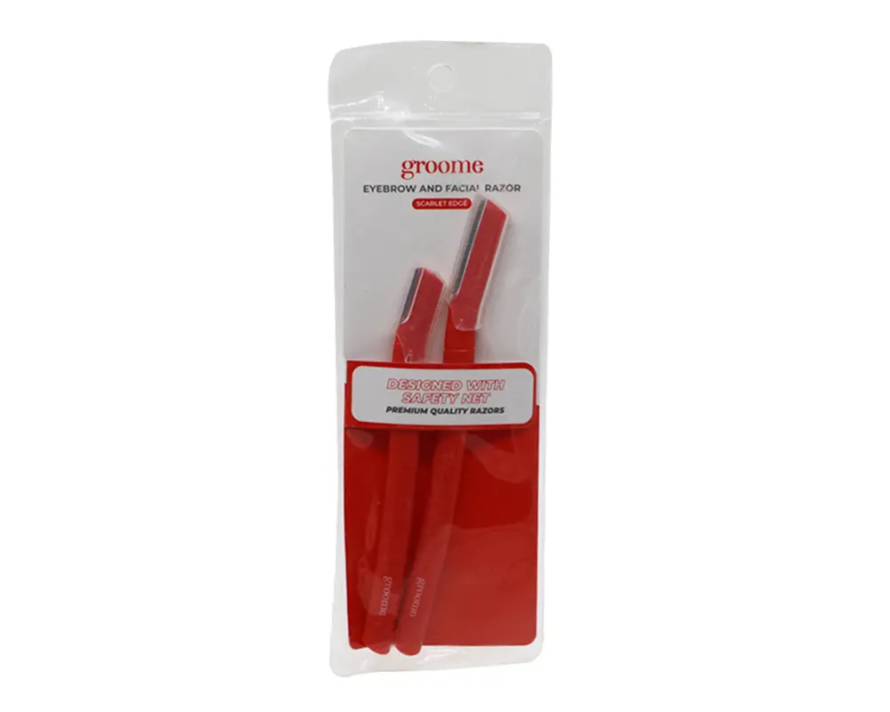 Groome Eyebrow & Facial Razor 2Pcs