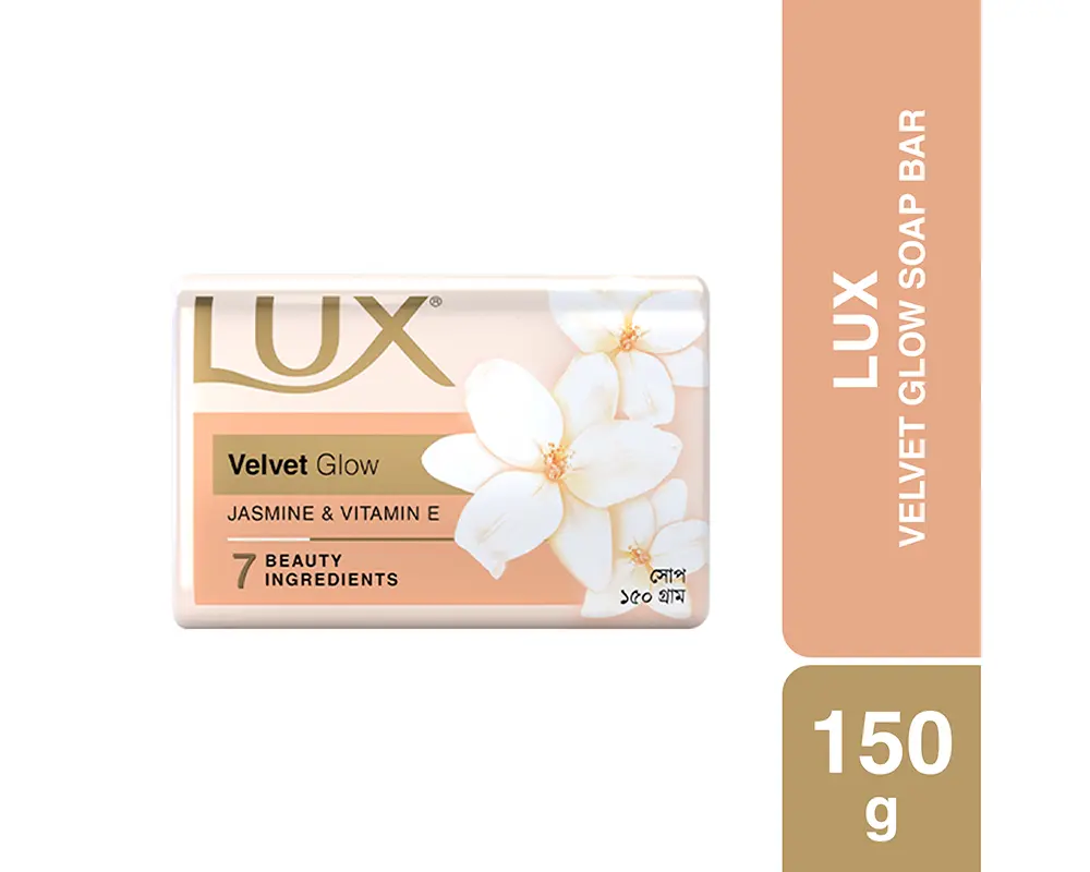LUX Velvet Glow Jasmine & Vitamin E Soap 150gm (Save 10 tk)