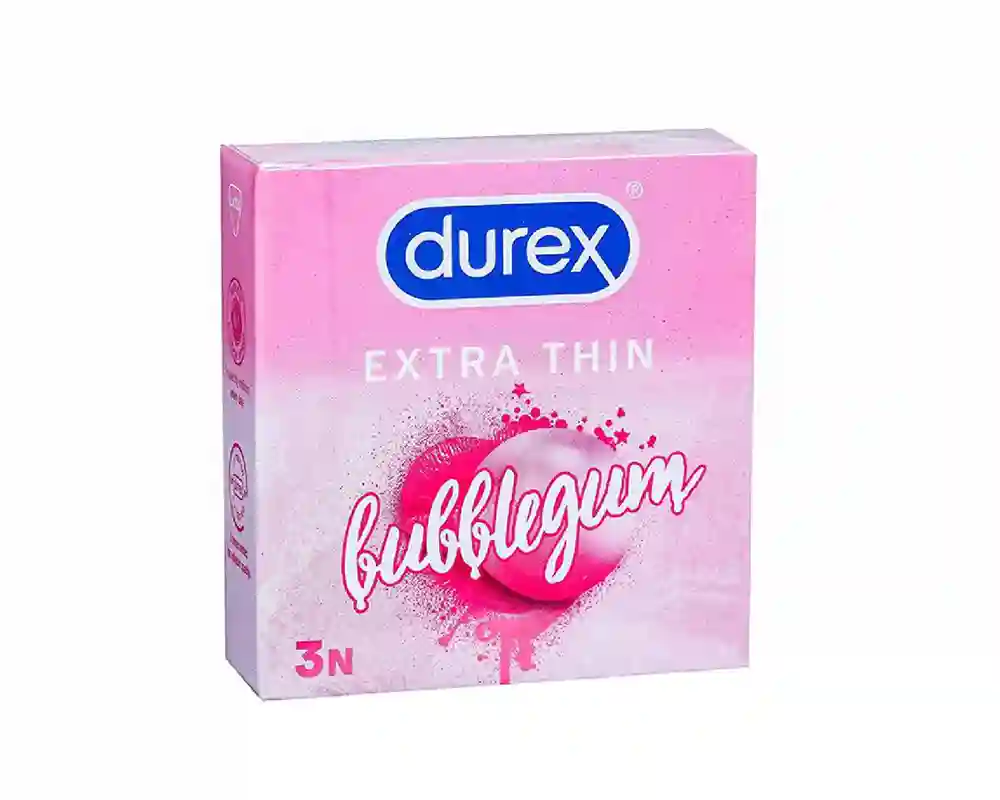 Durex Extra Thin Bubblegum Condoms 3Pcs