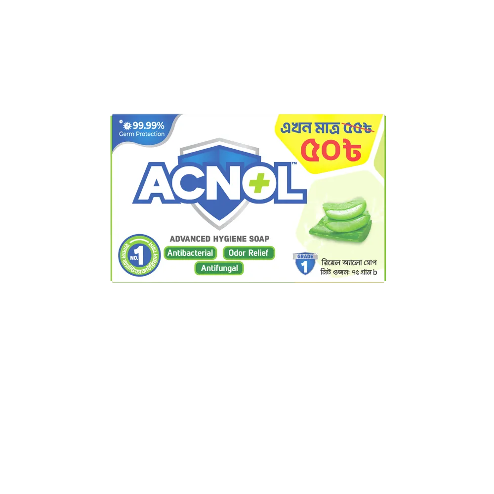 ACNOL Real Aloe Multifunctional Hygiene Soap 75gm
