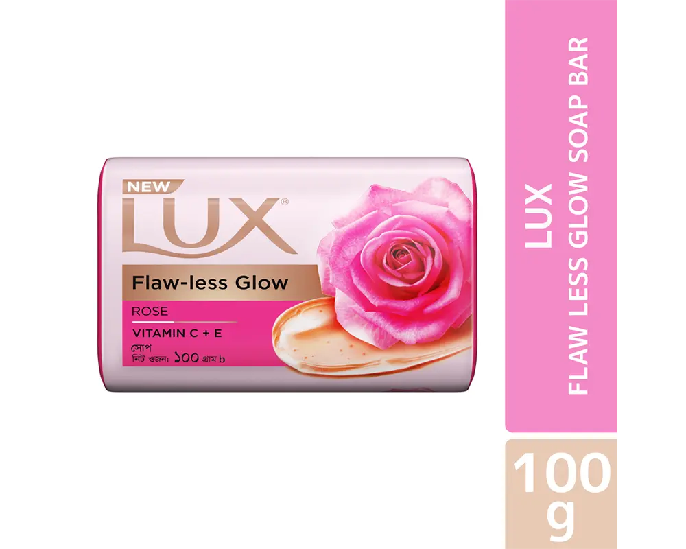 LUX Flaw Less Glow Rose Soap 90gm