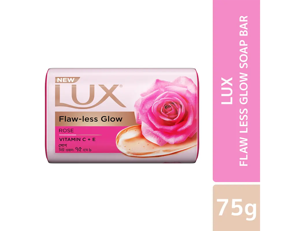 LUX Flaw Less Glow Rose Soap 75gm