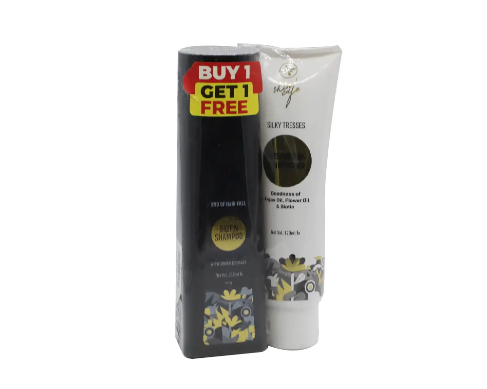 Skin Café Biotin Shampoo 250ml (Buy1 Get Conditioner 120ml Free)