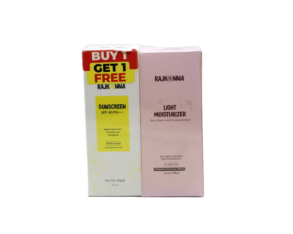 Rajkonna Sun. 60gm (Buy1 Get50gm L.Moisturizer Free)
