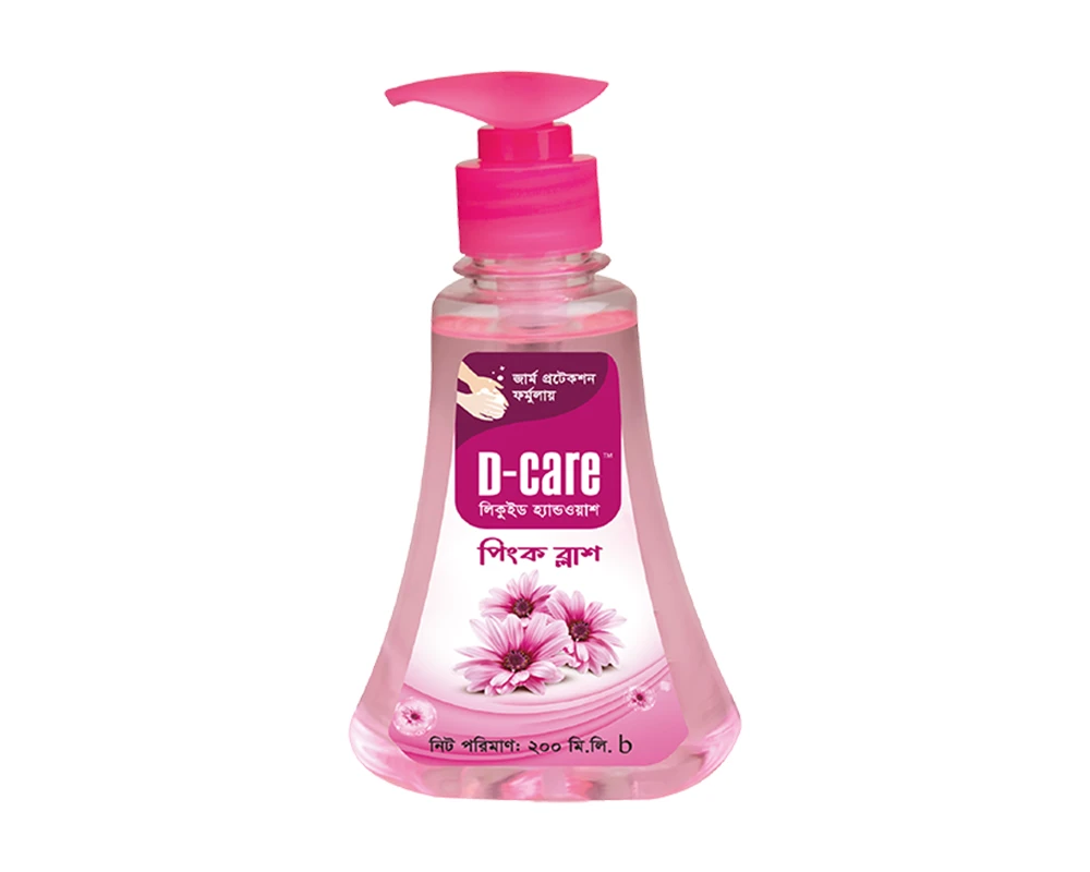 D-Care Hand Wash Pink Blush 200ml (Buy1 Get180ml R. Free)
