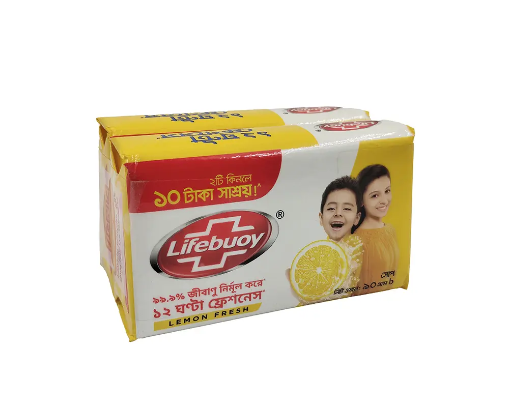 Lifebuoy Lemon Fresh Soap 90(±)10gm (Buy2 Save 10 tk)